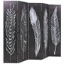 Voir la diapositive 2 : VIDAXL Cloison de separation pliable 200 x 170 cm Plumes Noir et blanc