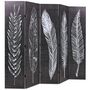 Voir la diapositive 2 : VIDAXL Cloison de separation pliable 200 x 170 cm Plumes Noir et blanc