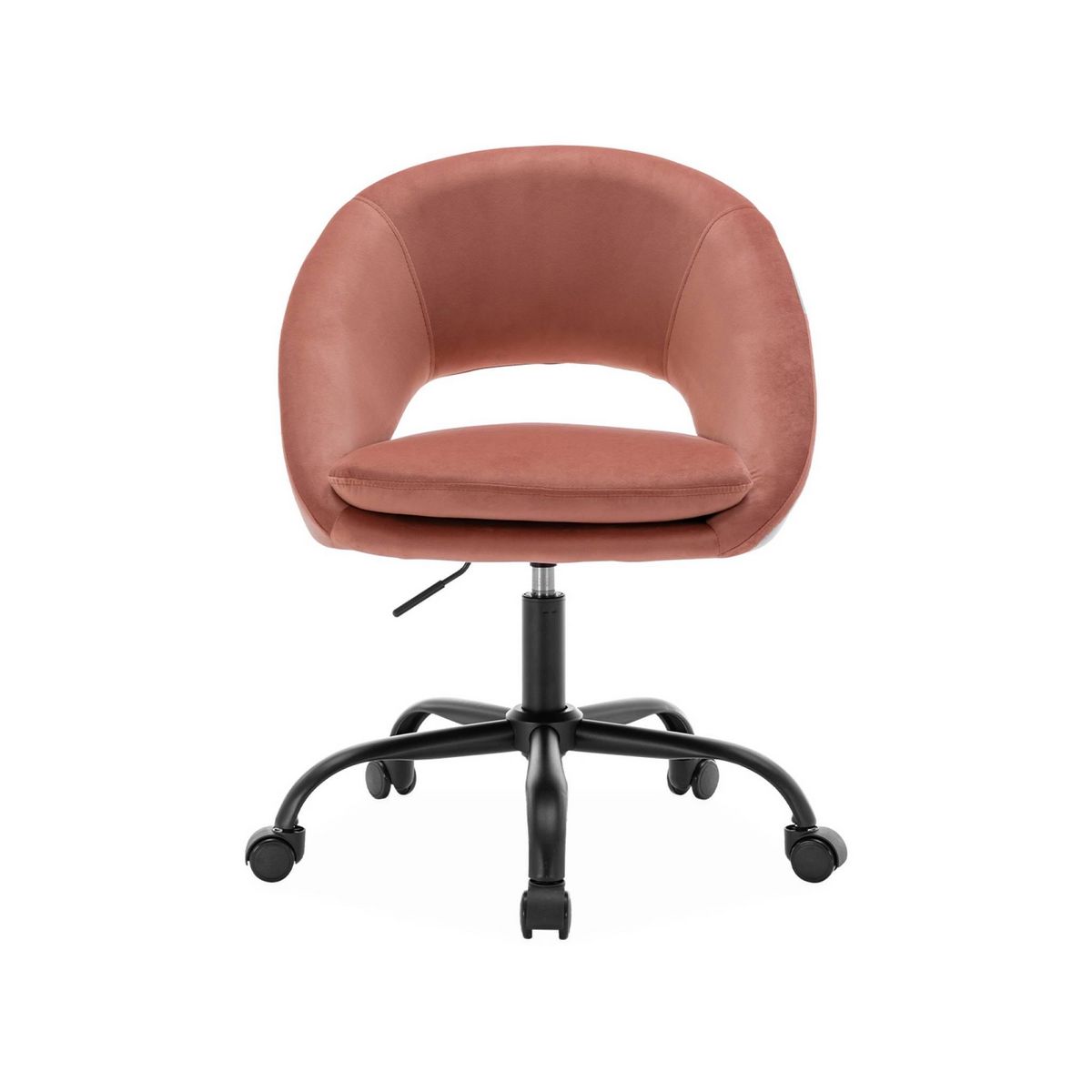 SWEEEK Chaise de bureau à roulettes en bouclettes, Pam, L 59 x P 60 x H 79 / 89cm