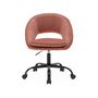 Voir la diapositive 6 : SWEEEK Chaise de bureau à roulettes en bouclettes, Pam, L 59 x P 60 x H 79 / 89cm
