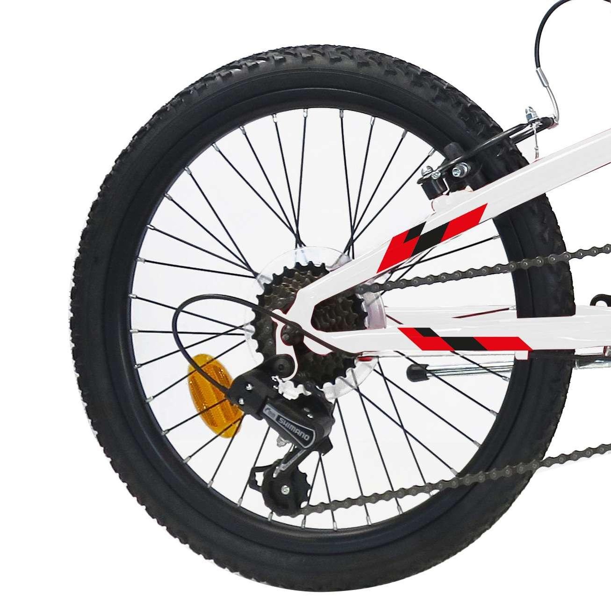 Voir la diapositive 2 : FREERIDER Vélo enfant - VTT 20'' Garçon - Tout Suspendu - Frein à disque avant - 6 Vitesses - Dérailleur Shimano