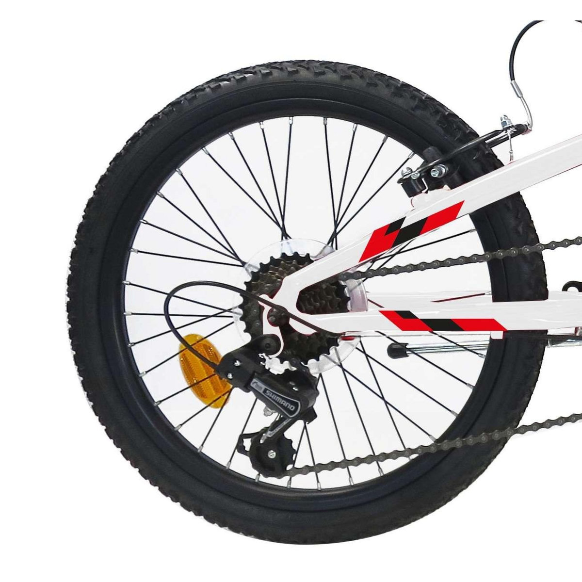 FREERIDER Vélo enfant - VTT 20'' Garçon - Tout Suspendu - Frein à disque avant - 6 Vitesses - Dérailleur Shimano