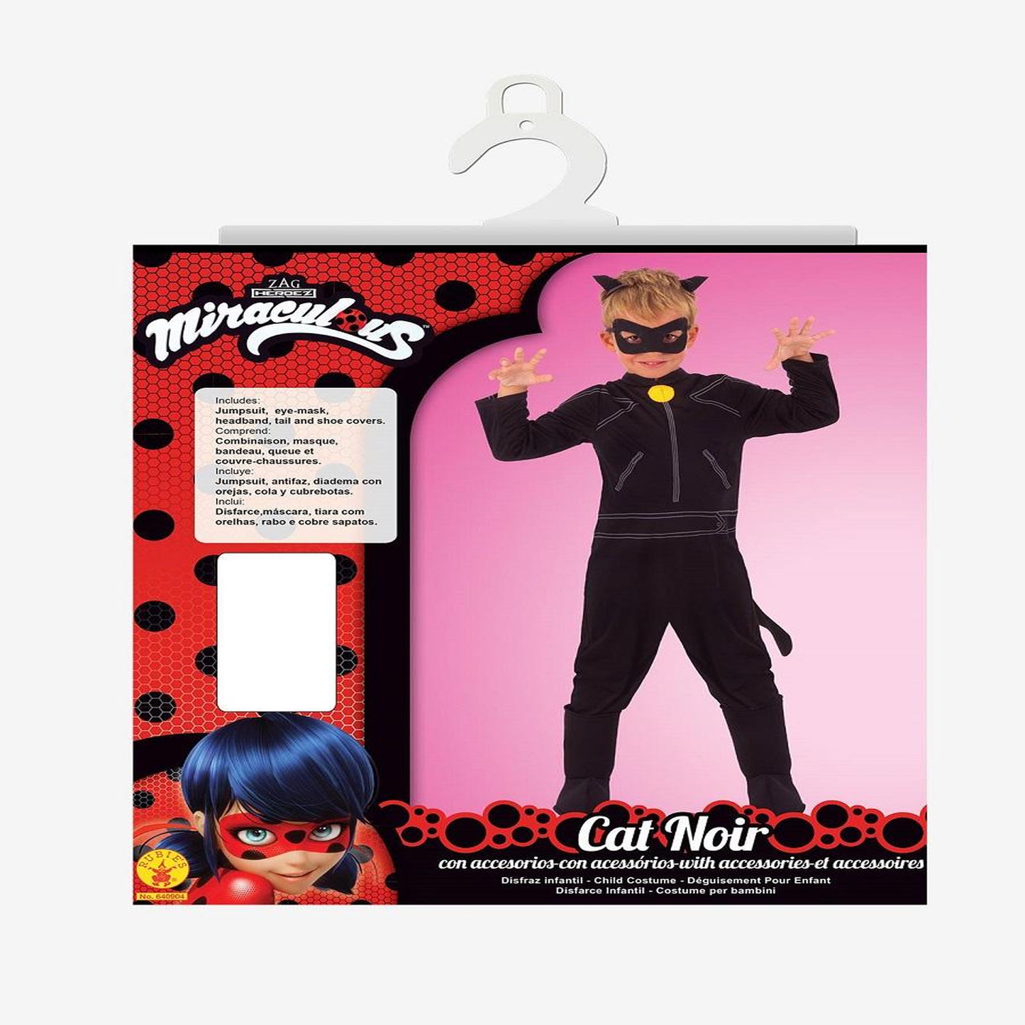 Voir la diapositive 3 : RUBIES Déguisement Chat noir Taille M - Miraculous Ladybug