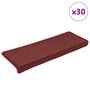 Voir la diapositive 1 : VIDAXL Tapis d'escalier 30 pcs 65x21x4 cm rouge mat