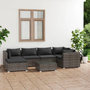 Voir la diapositive 1 : VIDAXL Salon de jardin 7 pcs avec coussins Resine tressee Gris