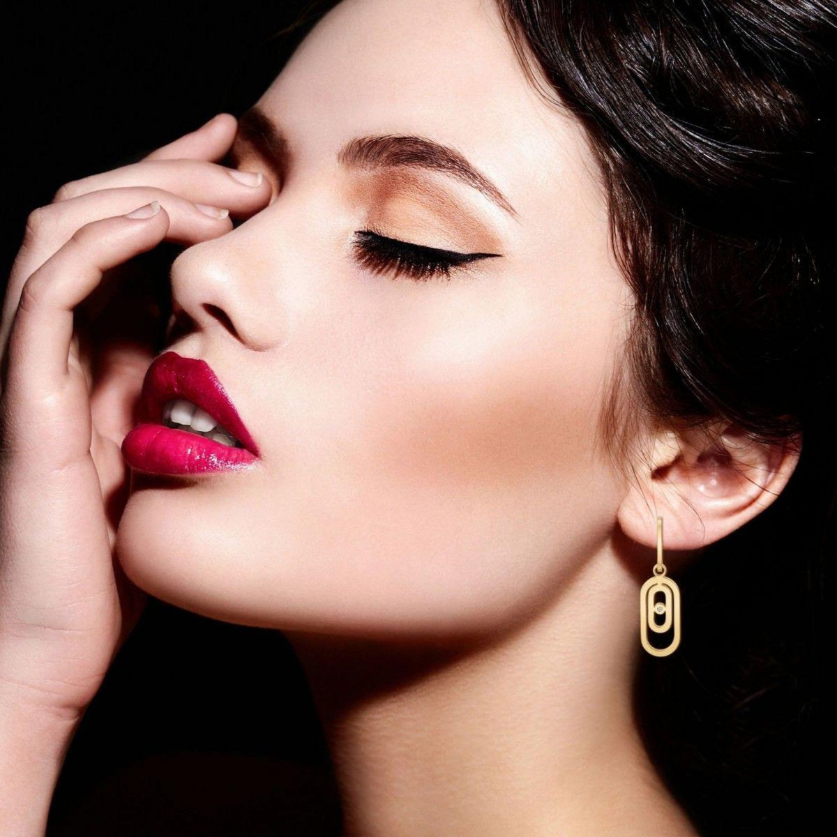 SC BOHEME Boucles d'oreilles par SC Bohème ornées d'un véritable diamant blanc