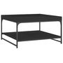 Voir la diapositive 6 : VIDAXL Table basse noir 80x80x45 cm bois d ingénierie et fer