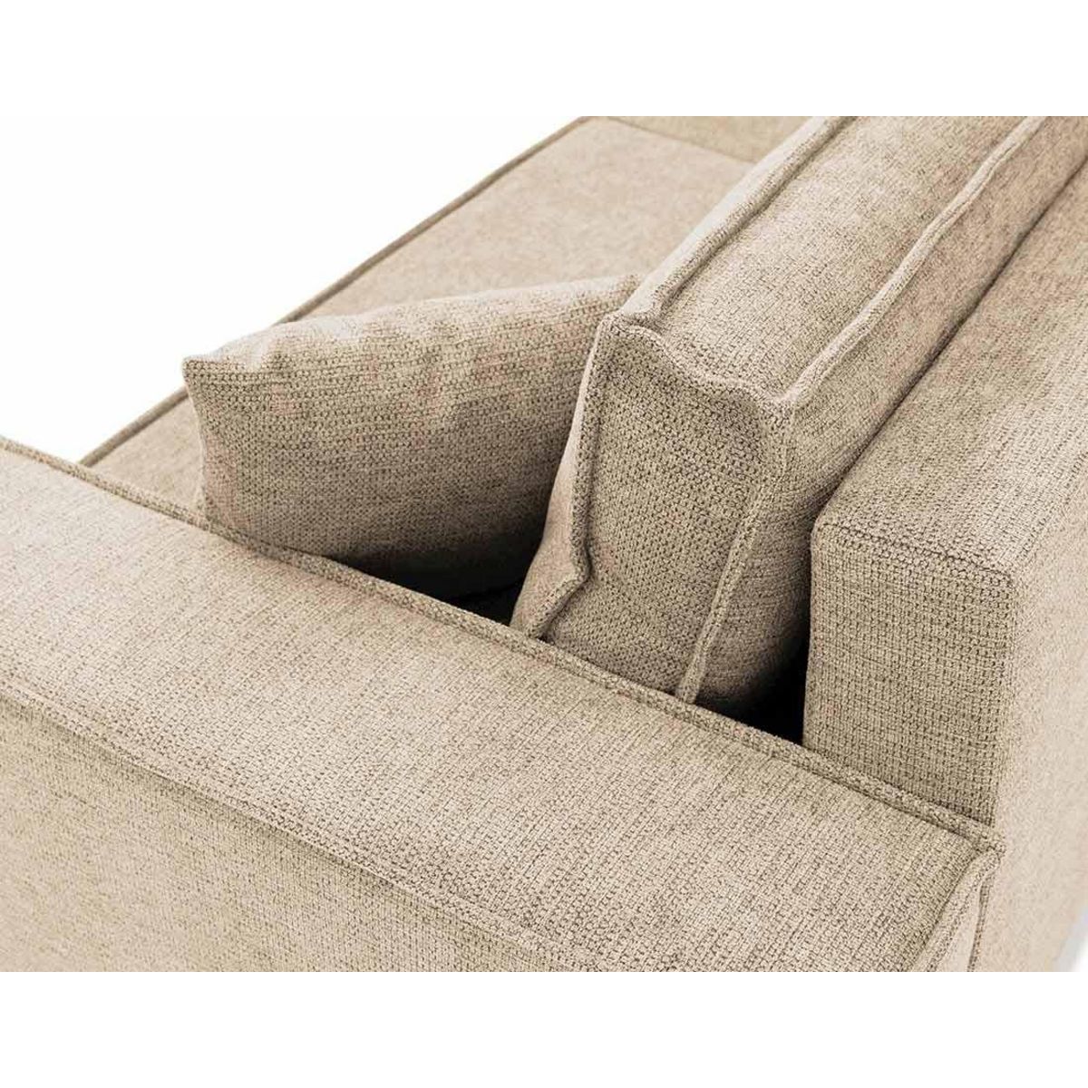 BEST MOBILIER Cezanne - canapé droit 3 places convertible avec coffre en tissu texturé