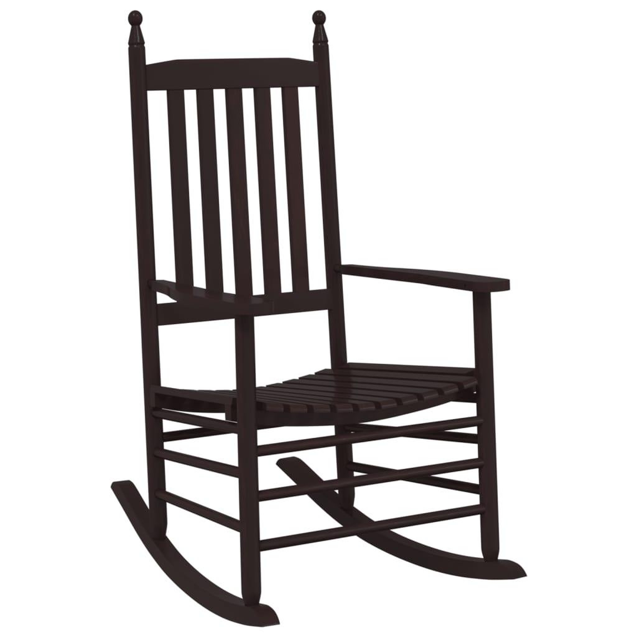 Voir la diapositive 4 : VIDAXL Chaises a bascule sieges incurves lot de 2 brun peuplier massif