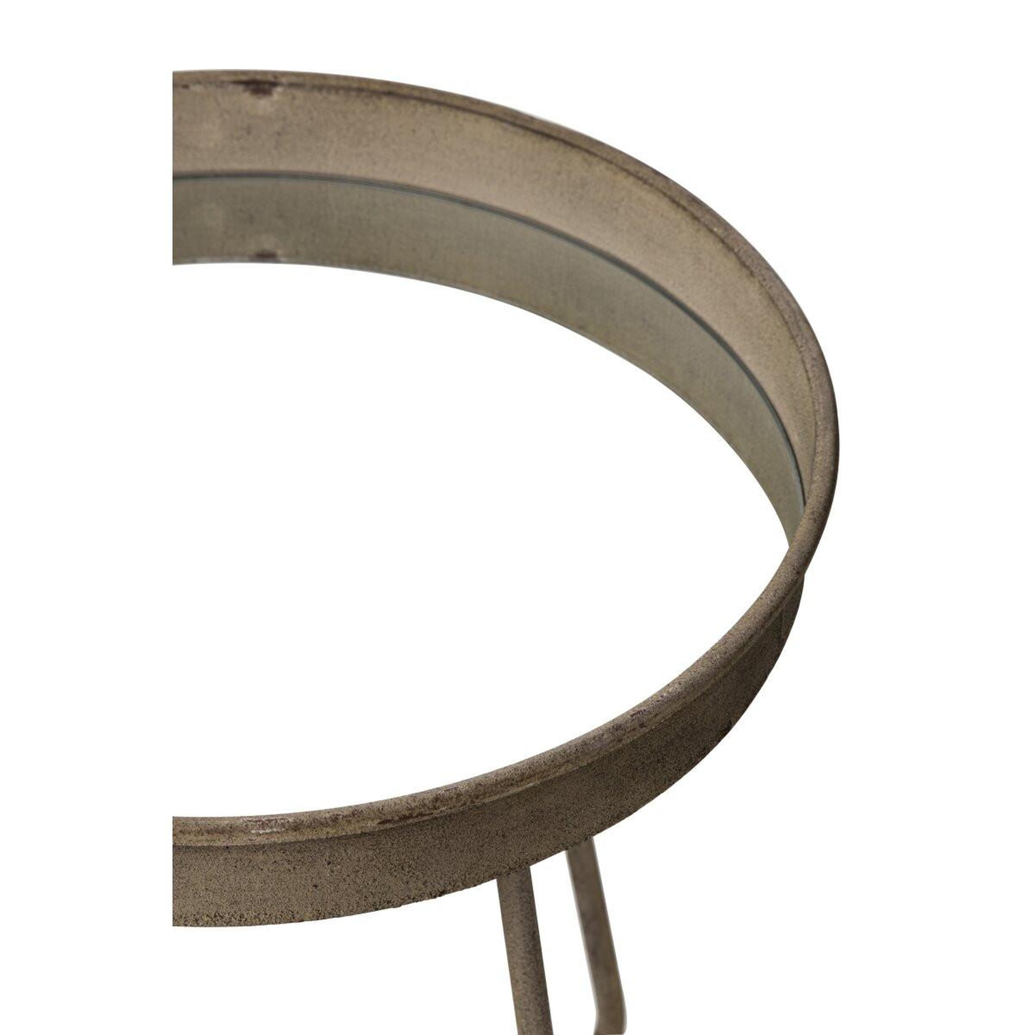 Voir la diapositive 3 : J-LINE Lot de 2 tables d'appoint en métal  nadja  62cm marron