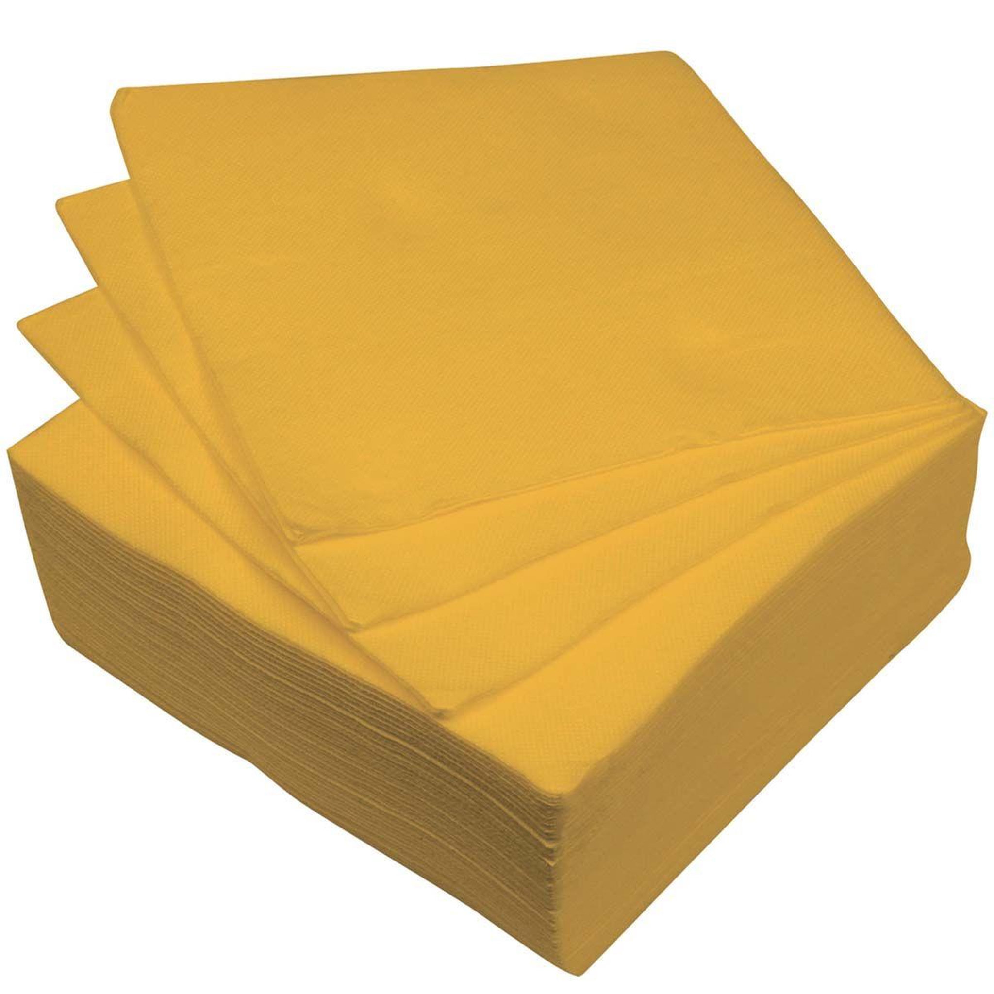 HOMEA Lot de 40 serviettes en papier  vitamine  38x38cm moutarde