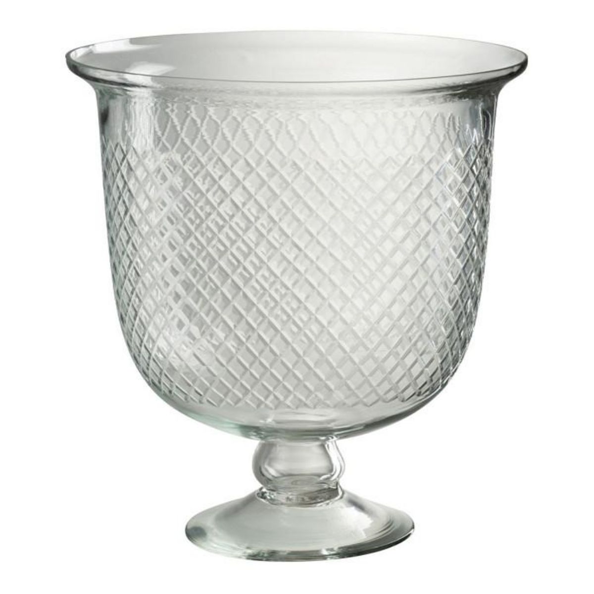 Paris Prix Vase en Verre Carreaux  Anastasia  31cm Transparent