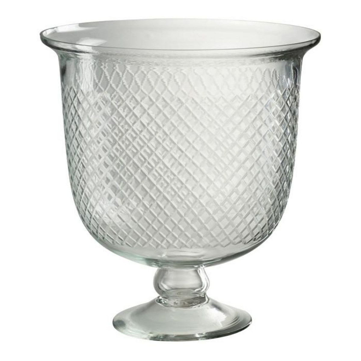 Paris Prix Vase en Verre Carreaux  Anastasia  31cm Transparent