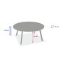Voir la diapositive 2 : HESPERIDE Table basse de jardin ronde SAONA