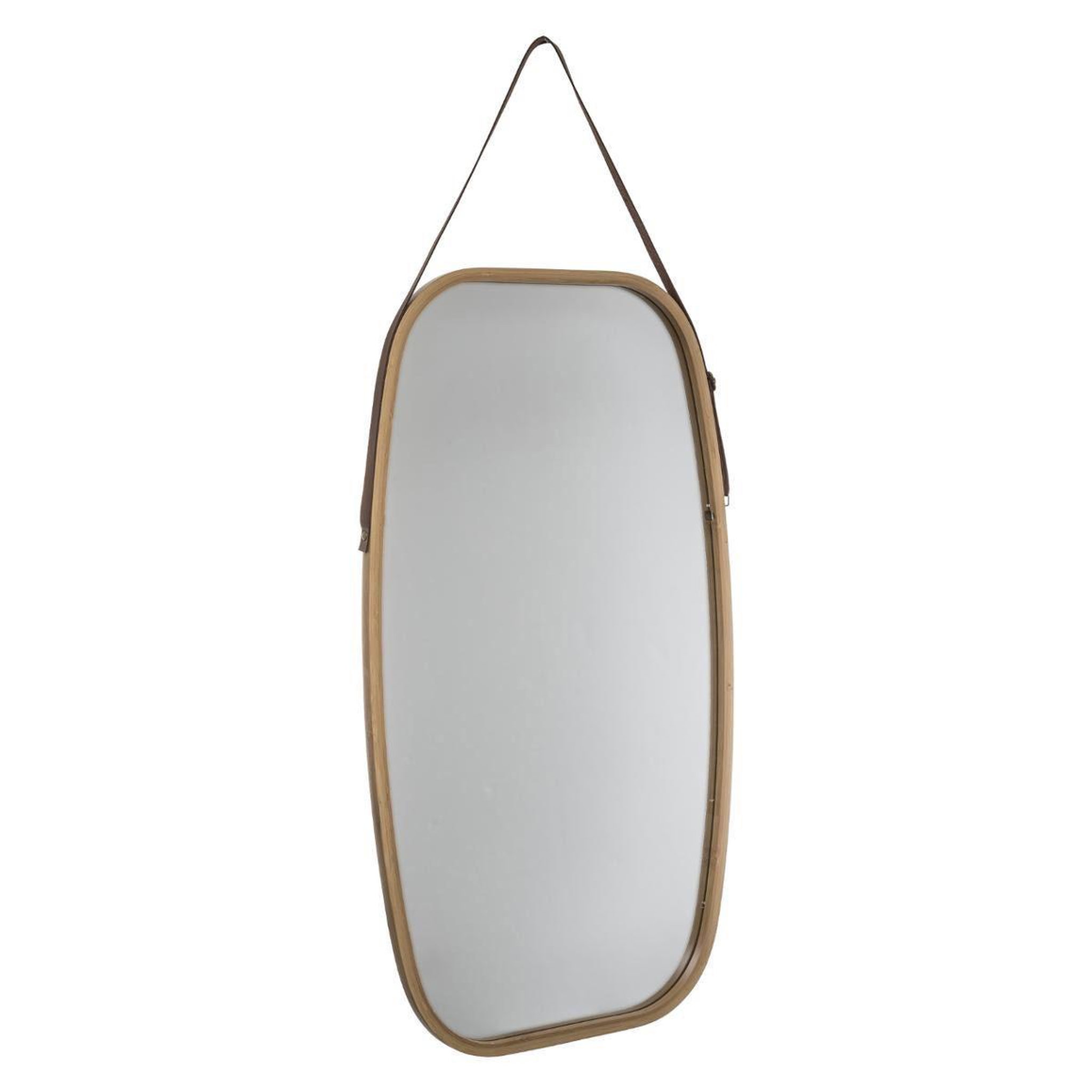 FIVE Miroir mural ovale avec anse  léa  77cm naturel