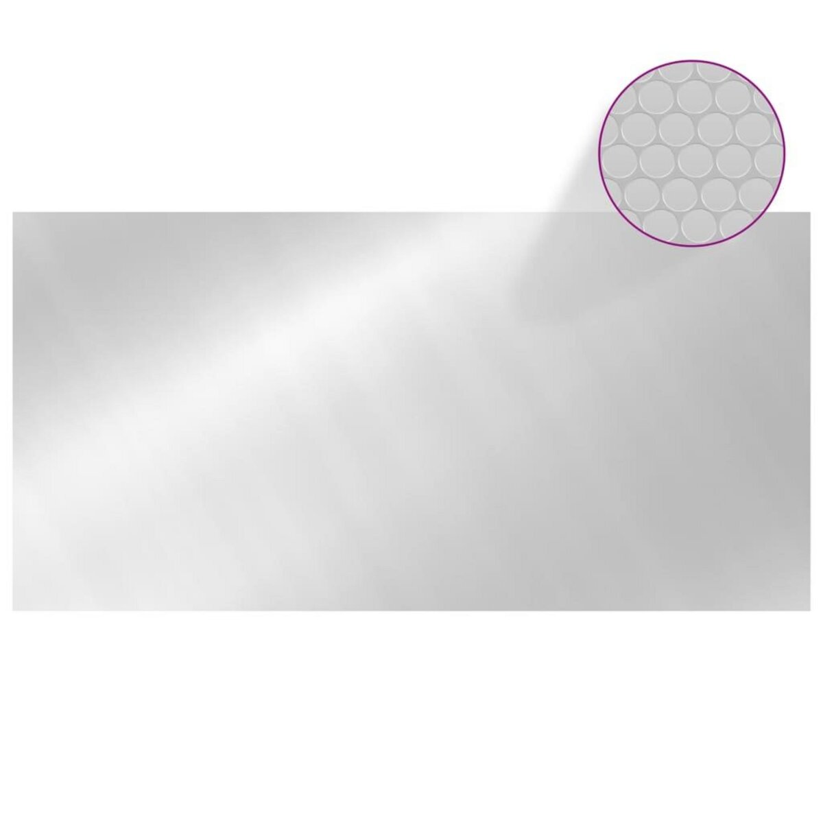 VIDAXL Couverture de piscine Argente 975x488 cm PE