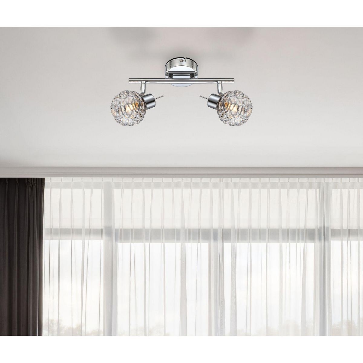 GLOBO Plafonnier spot LED design Bolt - Argent