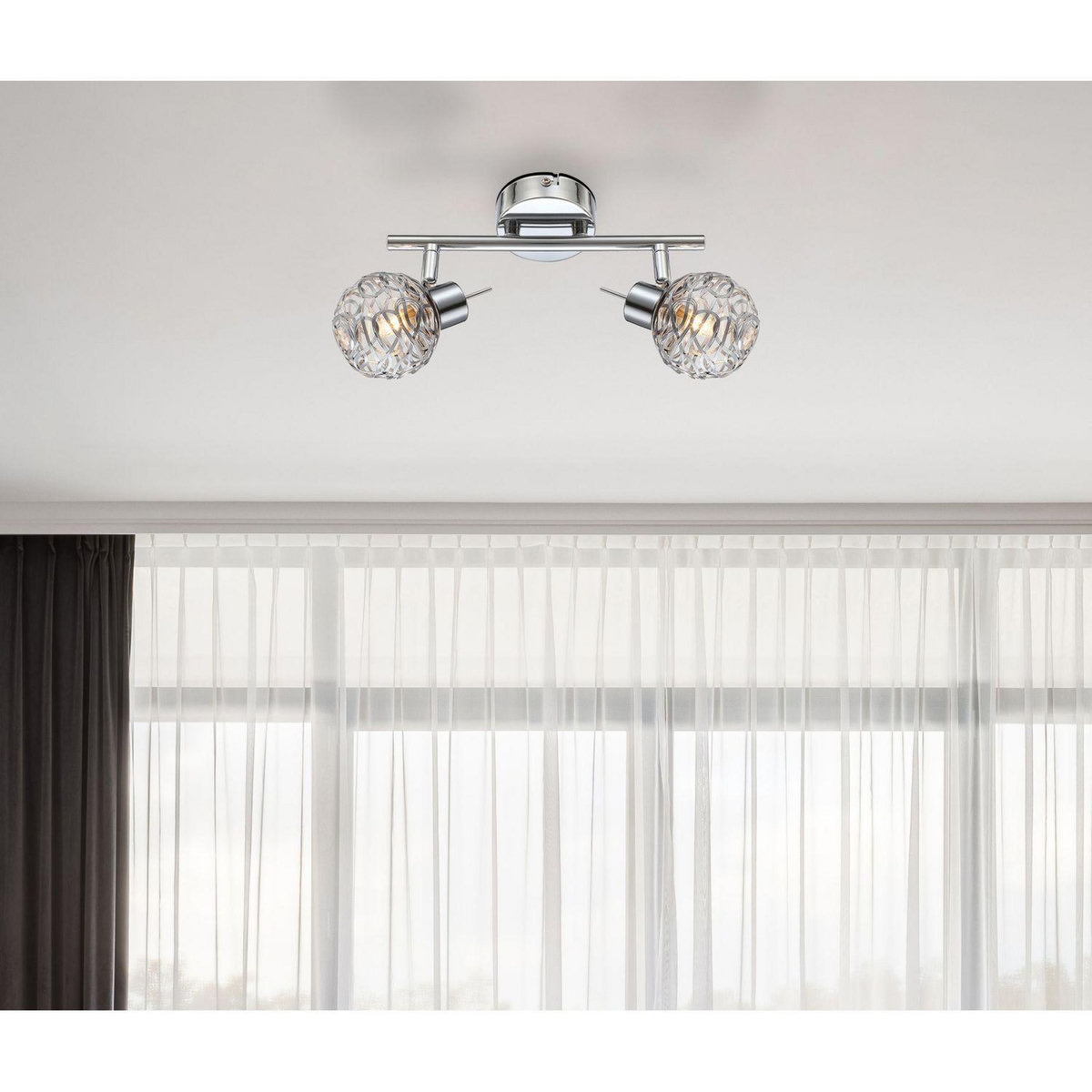GLOBO Plafonnier spot LED design Bolt - Argent