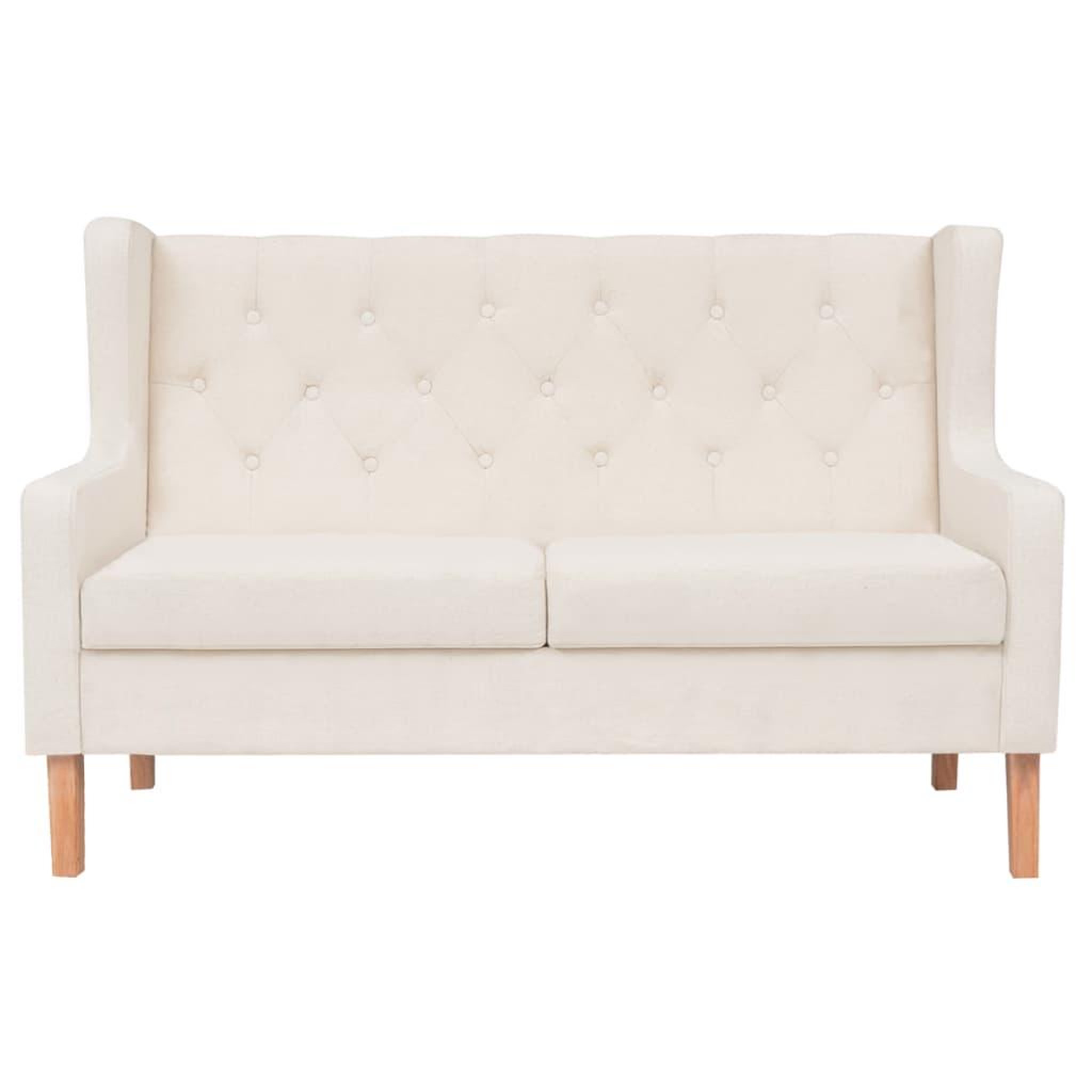 Voir la diapositive 3 : VIDAXL Ensemble de canapes 2 pcs tissu blanc creme