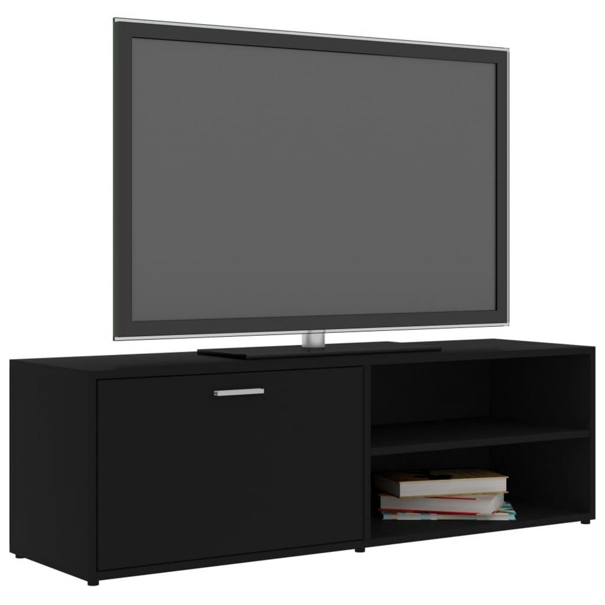 VIDAXL Meuble TV Noir 120x34x37 cm Bois d'ingenierie