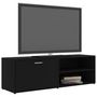 Voir la diapositive 3 : VIDAXL Meuble TV Noir 120x34x37 cm Bois d'ingenierie