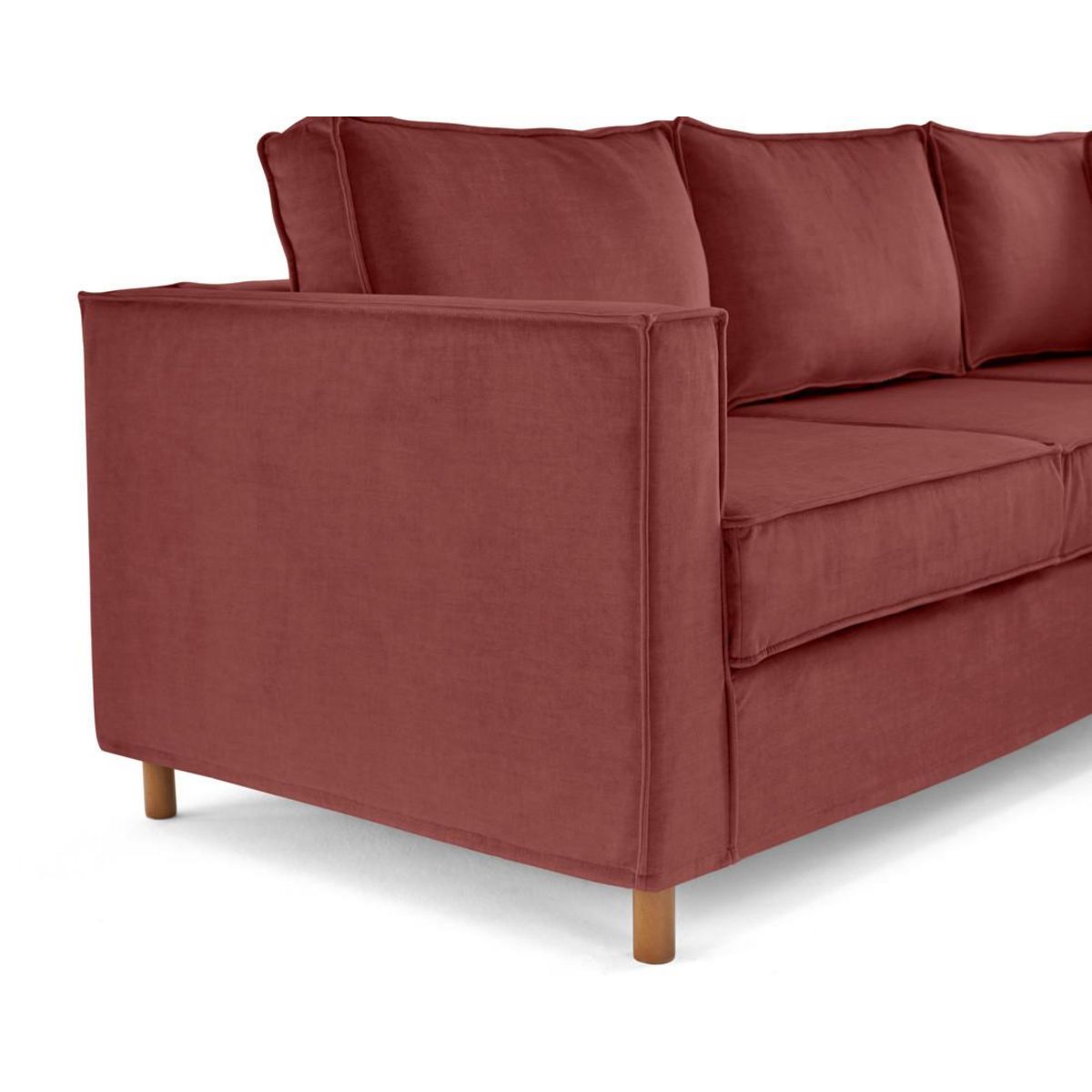 LISA DESIGN Jake - canapé déhoussable d'angle droit 5 places en velours