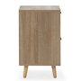 Voir la diapositive 3 : VS VENTA-STOCK Table de chevet Dalia 2 tiroirs couleur chêne, 40 x 34 x 57 cm