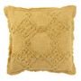 Voir la diapositive 1 : Paris Prix Coussin Déco Franges  Amalia  50x50cm Moutarde