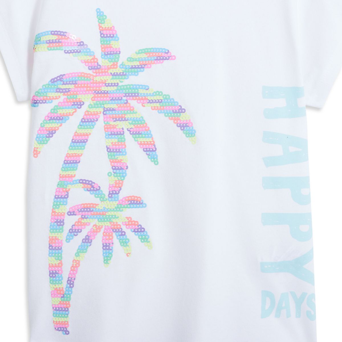 INEXTENSO T-shirt blanc à sequins fille