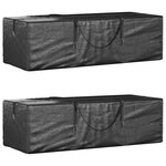 VIDAXL Sacs de rangement pour sapin de Noël 2 pcs noir polyethylene