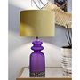 Voir la diapositive 5 : Paris Prix Lampe à Poser en Verre  Milva Two  57cm Violet & Or