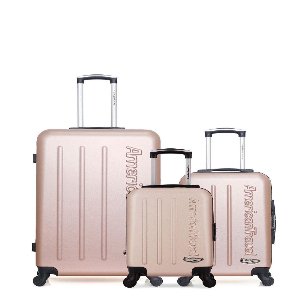 AMERICAN TRAVEL AMERICAN TRAVEL - LOT DE 3 - Valises grand format, cabine et cabine XXS BRONX