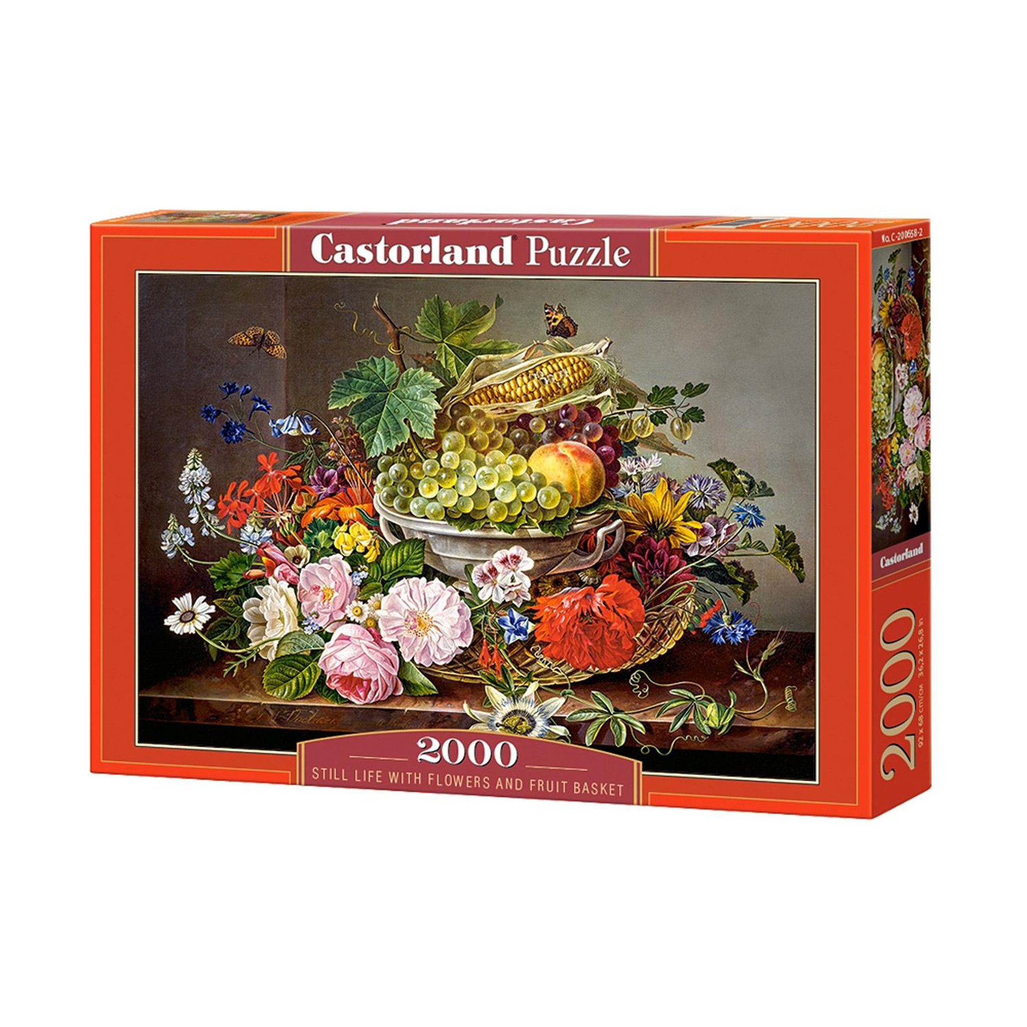 Voir la diapositive 2 : Castorland Puzzle 2000 pièces : Nature morte de fleurs et de fruits