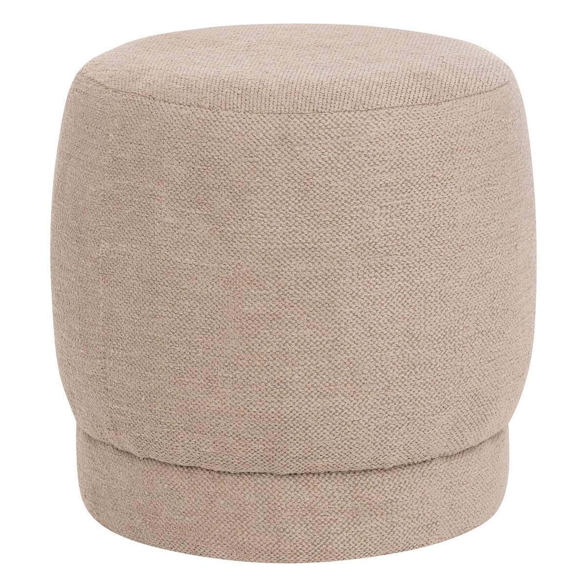ATMOSPHERA Pouf design bouclette  amea  40cm taupe