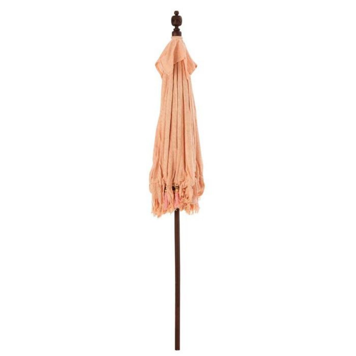 Paris Prix Parasol Déco  Pompons & Coquillages  188cm Saumon