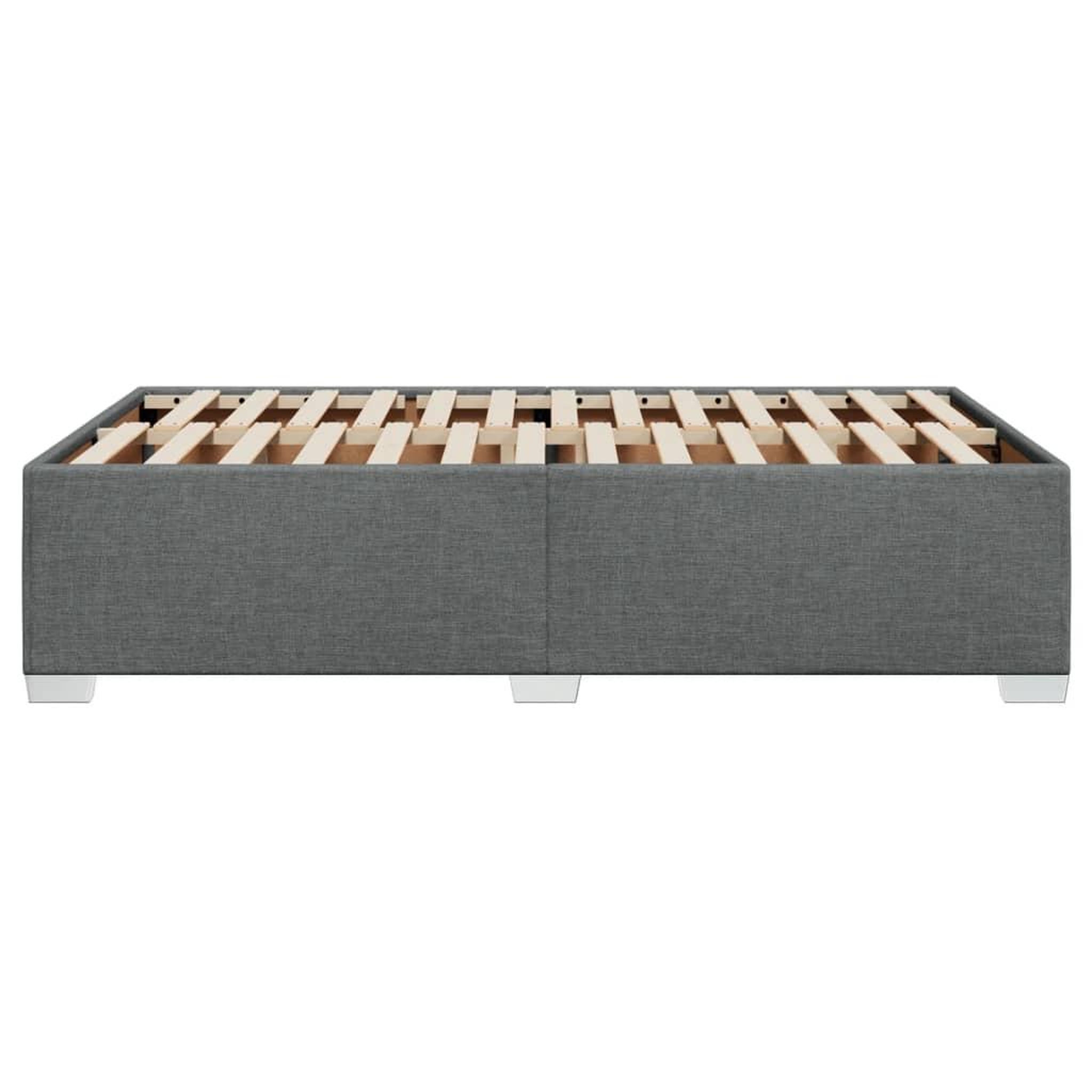 Voir la diapositive 5 : VIDAXL Cadre de lit sans matelas gris fonce 120x190 cm tissu