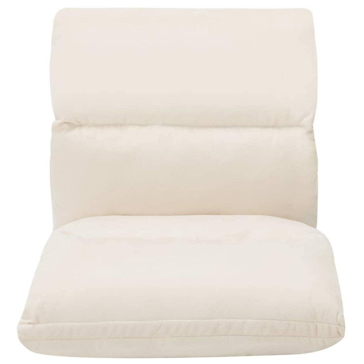 VIDAXL Chaise pliable de sol Creme Microfibre
