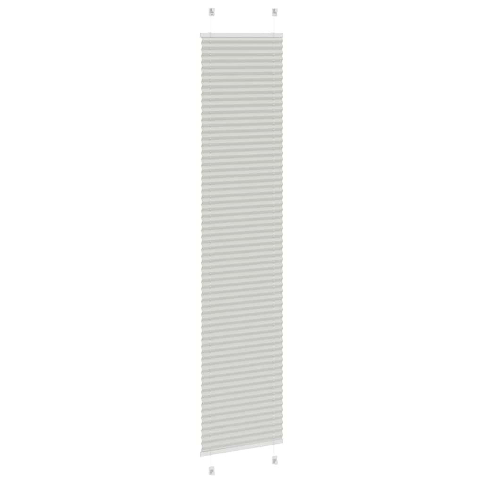 Voir la diapositive 4 : VIDAXL Store plisse gris clair 45x200 cm largeur du tissu 44,4 cm