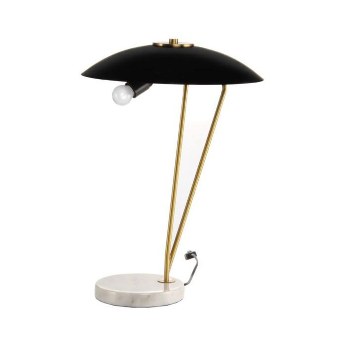 Paris Prix Lampe à Poser Design  Kayani  58cm Or & Blanc