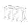Voir la diapositive 4 : EDA PLASTIQUE EDA Coffre de jardin BAYA en Plastique 420 litres - Décor imitation bois - Gris anthracite - Fabriqué en France