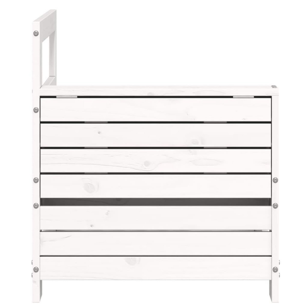 VIDAXL Canape de jardin accoudoir et table d'appoint blanc massif pin