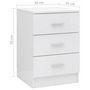 Voir la diapositive 6 : VIDAXL Table de chevet Blanc brillant 38x35x56 cm Bois d'ingenierie