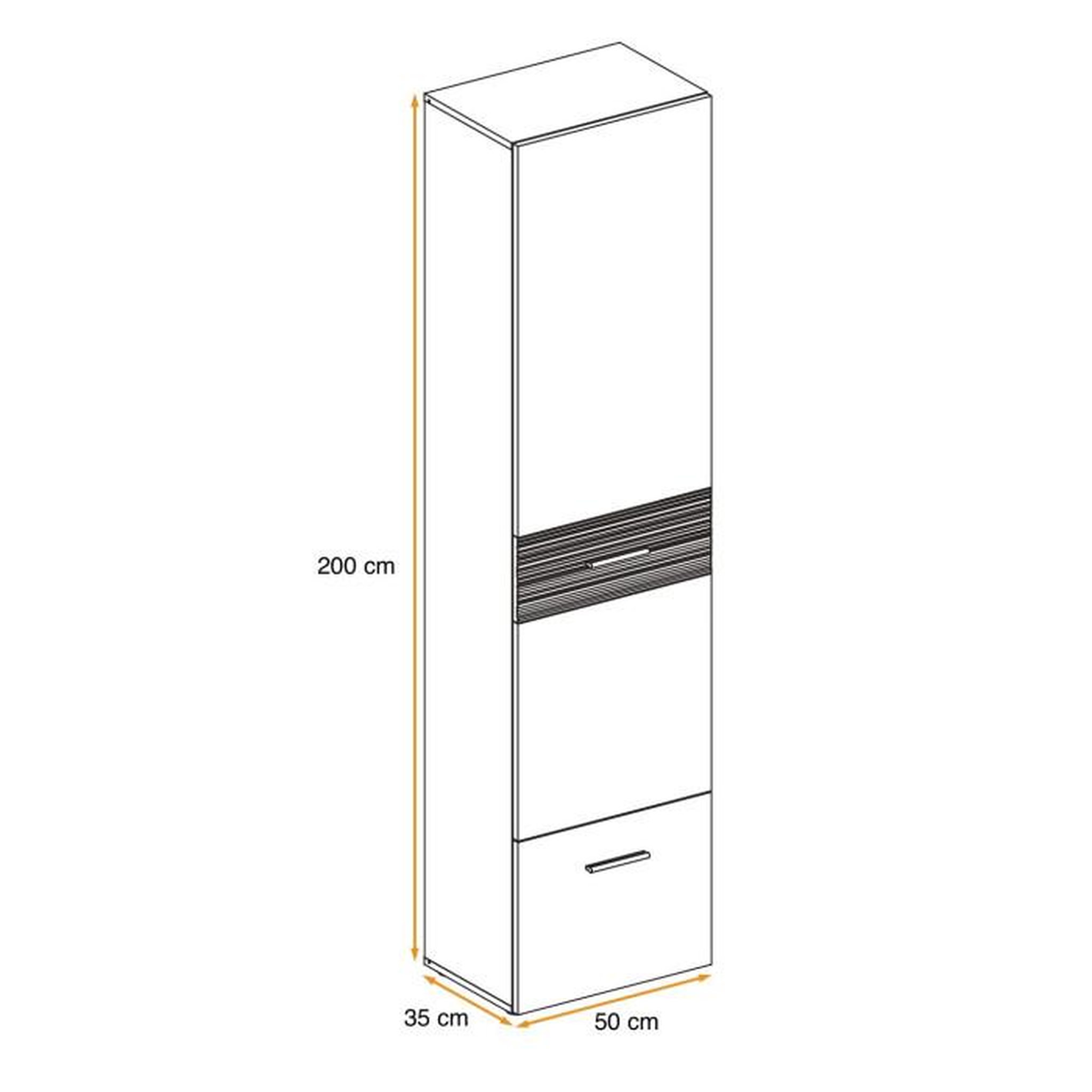 Voir la diapositive 2 : Paris Prix Colonne 1 Porte  Gustavo  200cm Naturel & Blanc