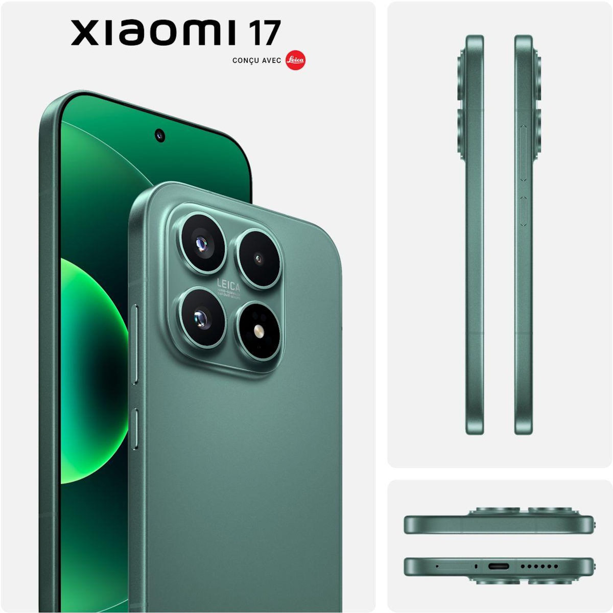 XIAOMI Smartphone 17 conçu avec Leica 512Go Vert 5G