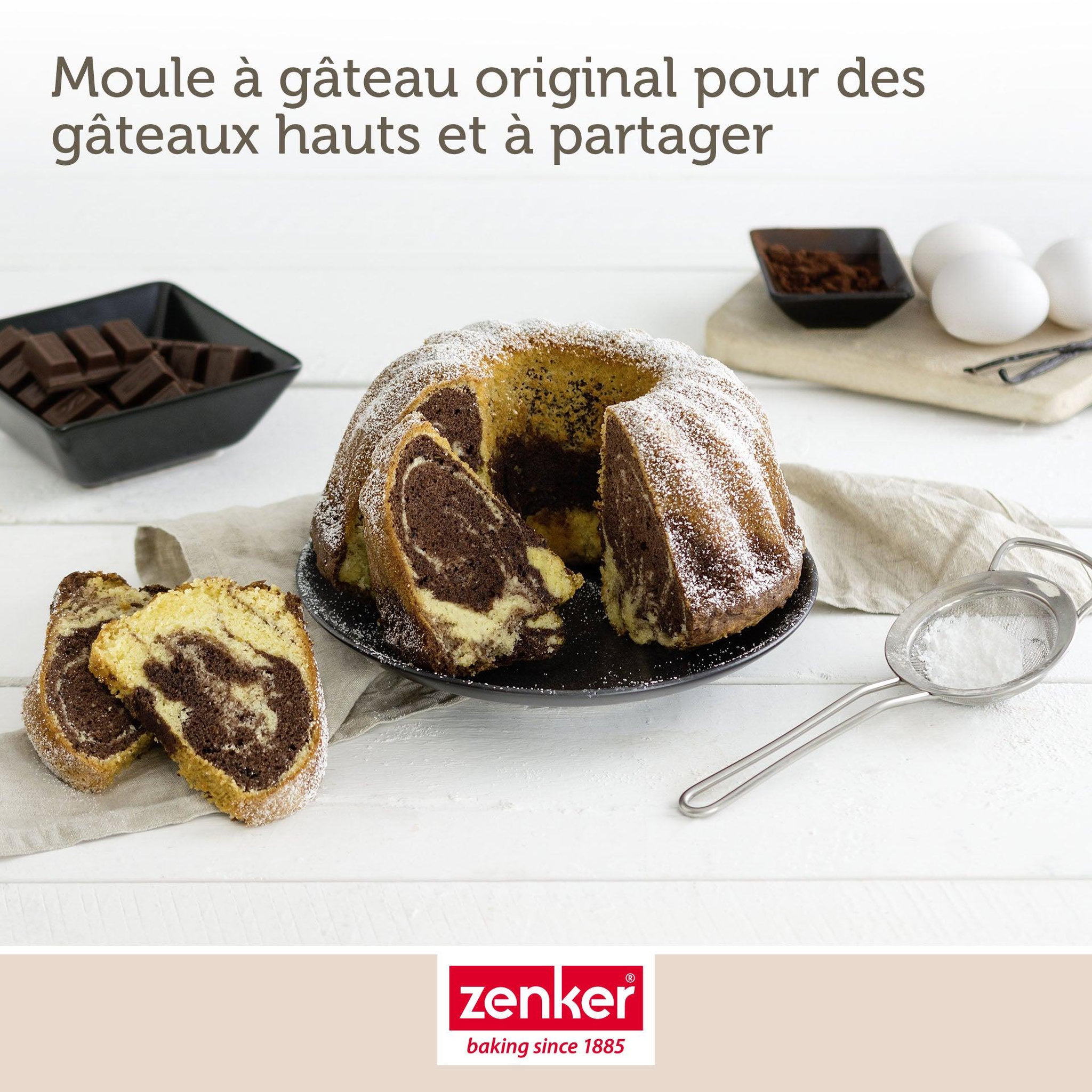 Voir la diapositive 6 : ZENKER Moule à kouglofs 25 cm et moule à savarin 28 cm zenker black metallic