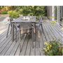 Voir la diapositive 3 : DCB GARDEN Table de jardin 240/300x100cm aluminium taupe
