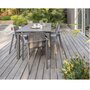 DCB GARDEN Table de jardin 240/300x100cm aluminium taupe