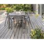 Voir la diapositive 3 : DCB GARDEN Table de jardin 240/300x100cm aluminium taupe