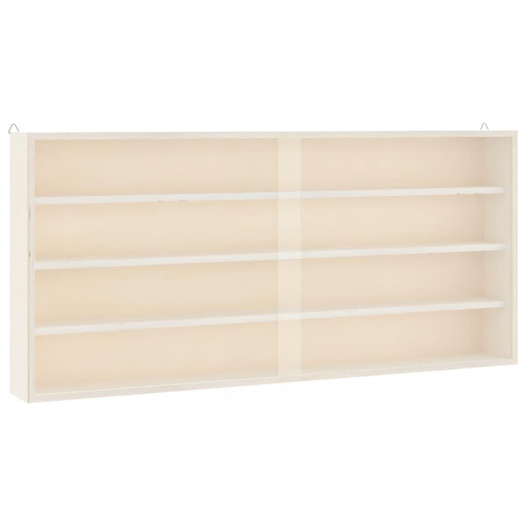 Voir la diapositive 2 : VIDAXL Vitrine de collection en bois avec portes 80x8,5x37 cm