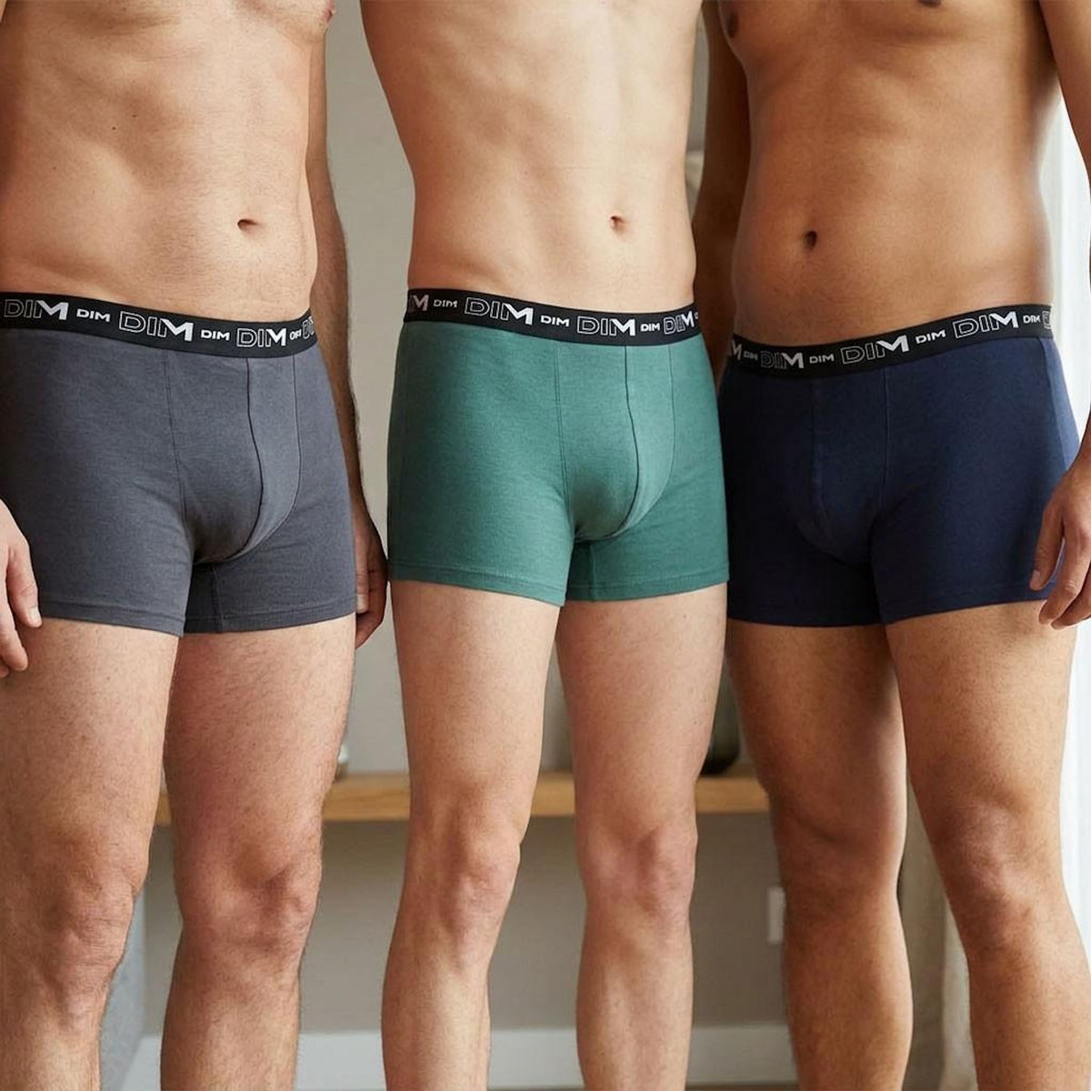 DIM Lot de 3 boxers DIM en coton stretch